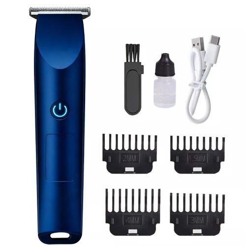 Men Pro Electric Hair Clippers Beard Trimmer Cutting Barber Shaving Machine Blue (US Logistics For USPS/DHL/Fedex/UPS. No designated logistics accepted，TK/TMEU only For self-pickup）