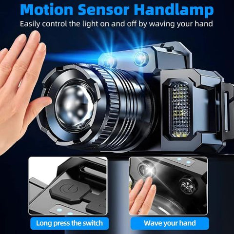 5-Modes LED Headlamp Motion Sensor Headlamp USB Rechargeable Canping Hiking Headlight(US Logistics For USPS/DHL/Fedex/UPS. No designated logistics accepted，TK/TMEU only For self-pickup）