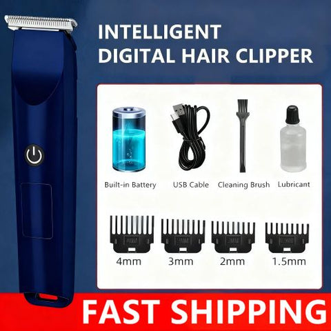 Men Pro Electric Hair Clippers Beard Trimmer Cutting Barber Shaving Machine Blue (US Logistics For USPS/DHL/Fedex/UPS. No designated logistics accepted，TK/TMEU only For self-pickup）