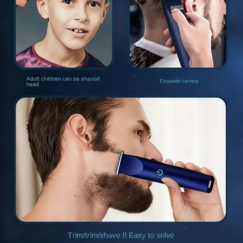 Men Pro Electric Hair Clippers Beard Trimmer Cutting Barber Shaving Machine Blue (US Logistics For USPS/DHL/Fedex/UPS. No designated logistics accepted，TK/TMEU only For self-pickup）