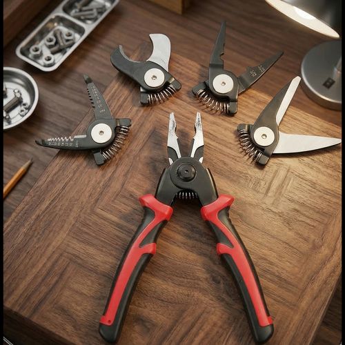 Versatile Plier with 5 Interchangeable Heads