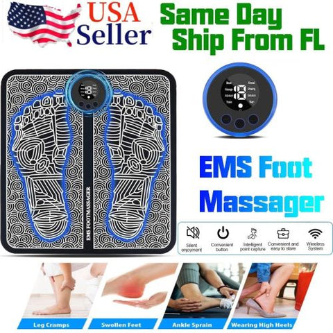 Electric Foot Massager Pad Blood Circulation Muscle Stimulator Mat 19 Levels and 8 Modes-Massage Mat (US Logistics For USPS/DHL/Fedex/UPS. No designated logistics accepted，TK/TMEU only For self-pickup）