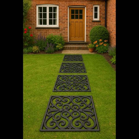 Square Shape Rubber Step Stones  Set of 2