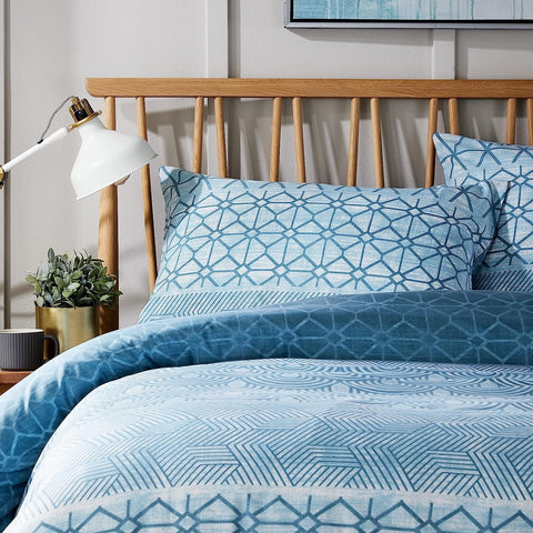 OLIVIA ROCCO Versailles Teal Printed Duvet Cover Set Reversible Quilted Bedding With Pillowcases Breathable Polyester Blend For King Double And Single Sizes