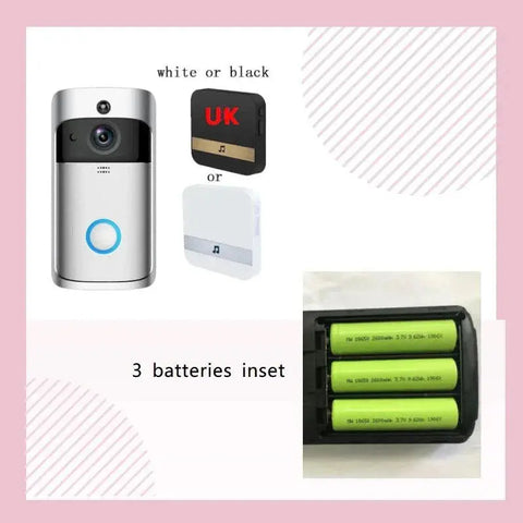 Video Doorbell Smart Wireless WiFi Security Door Bell