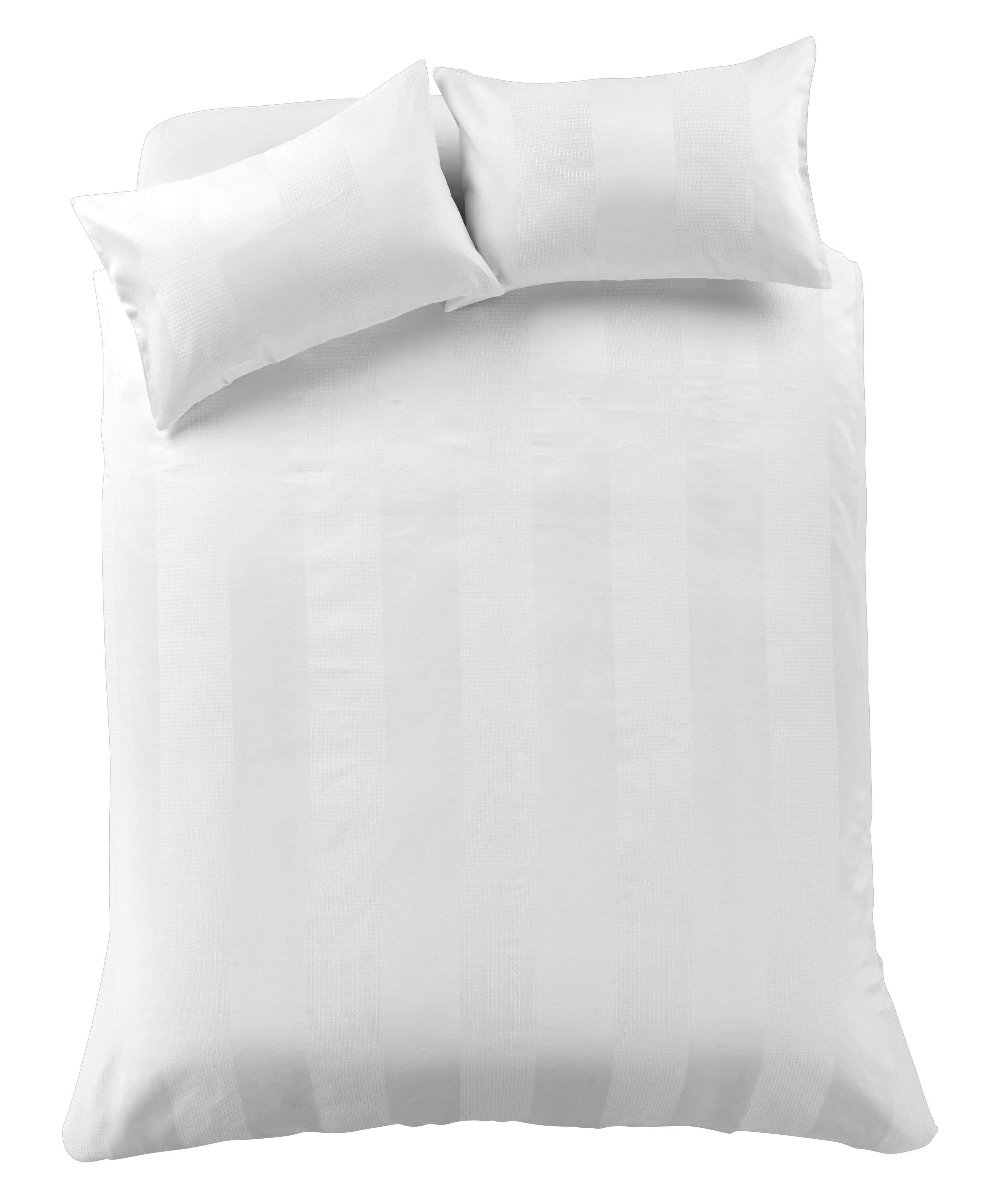 OLIVIA ROCCO Waffle Stripe Handwoven Jacquard Cotton Rich Duvet Cover Set Multiple Sizes Available In Various Colours Designed In England