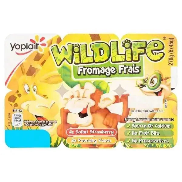 Wildlife Strawberry and Peach Fromage Frais 6 x 45g