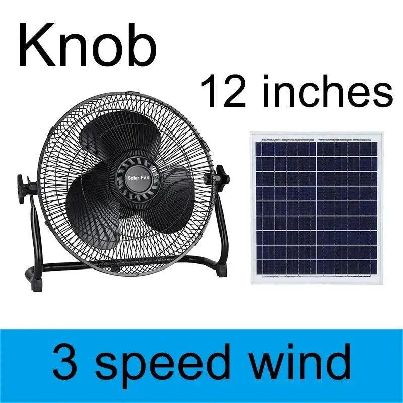 Wireless portable large wind solar electric fan outdoor charging floor fan thin variable frequency household countertop fan