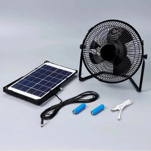 Wireless portable large wind solar electric fan outdoor charging floor fan thin variable frequency household countertop fan