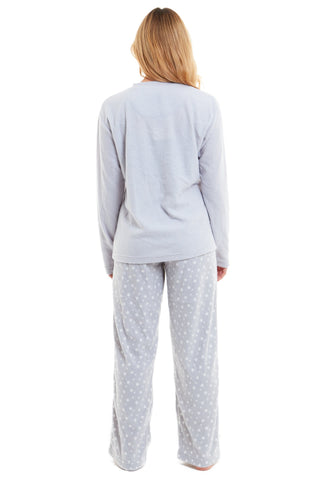 OLIVIA ROCCO Women's Penguin Polar Fleece Pyjama Set Soft Warm Winter Lounge Wear Boutique Nightwear Available In Multiple Sizes
