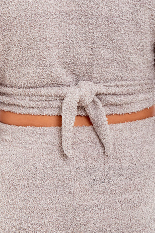 OLIVIA ROCCO Womens Teddy Fleece Loungewear Set With Wrap Top And Stretch Pants Ultra Soft Cozy Pajama Loungewear For Home Use