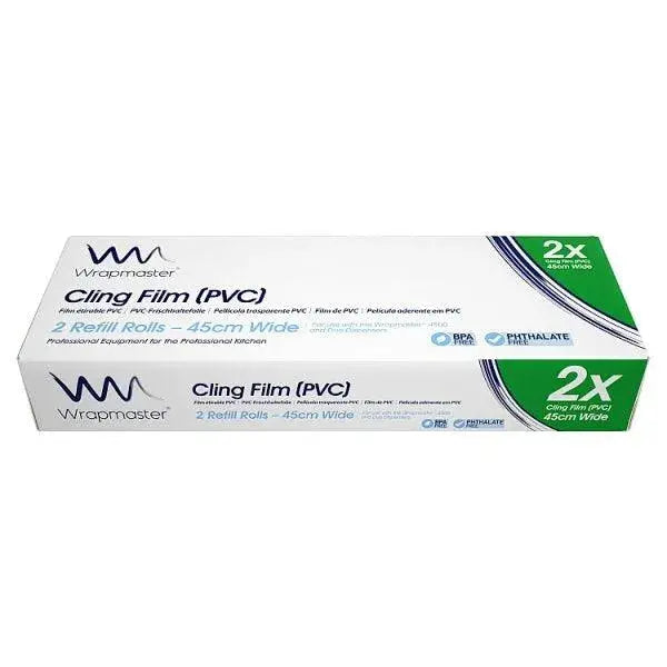 Wrapmaster® Cling Film (PVC) 45cm x 300m x 2 Refill Rolls
